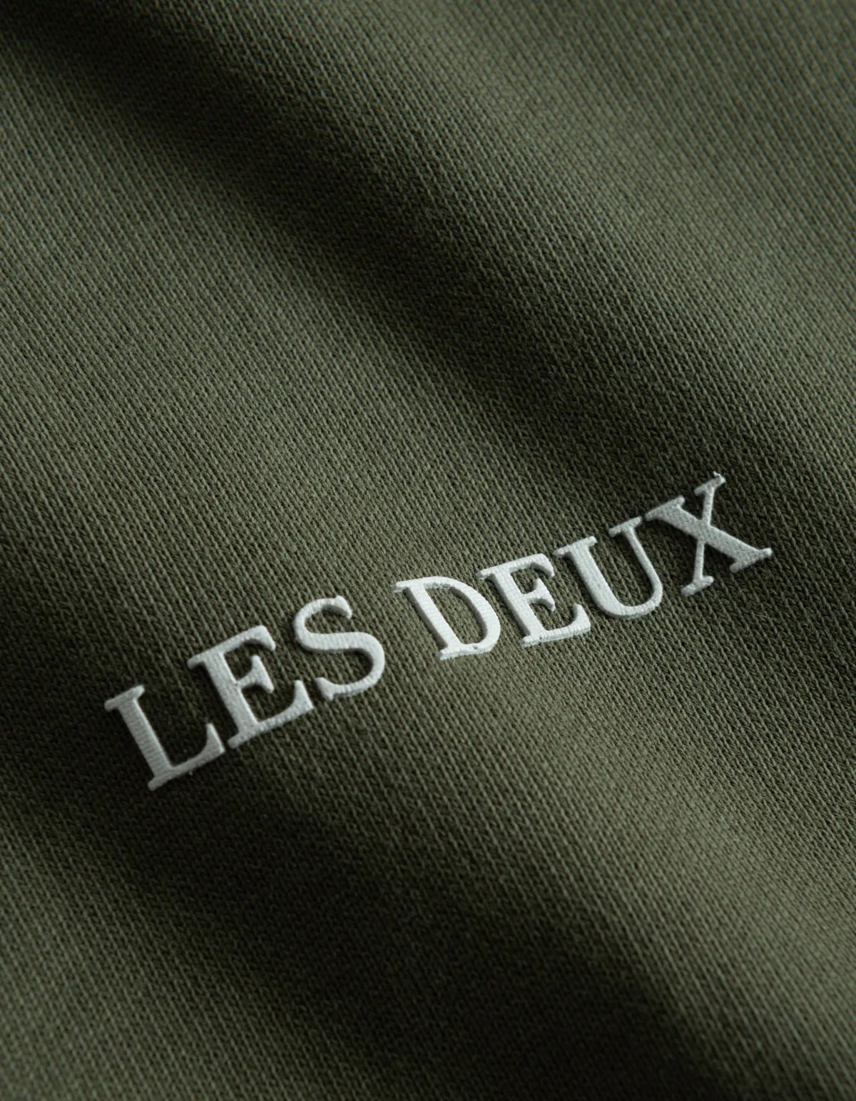 Les Deux - Lens Hoodie - Olive Night/Ivory-Pulls et Sweats-LDM201023