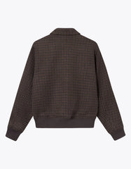 Les Deux - Varsity Houndstooth Wool Jacket - Mountain Grey/Coffee Brown-Pulls et Sweats-LDM610115