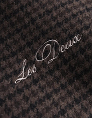 Les Deux - Varsity Houndstooth Wool Jacket - Mountain Grey/Coffee Brown-Pulls et Sweats-LDM610115