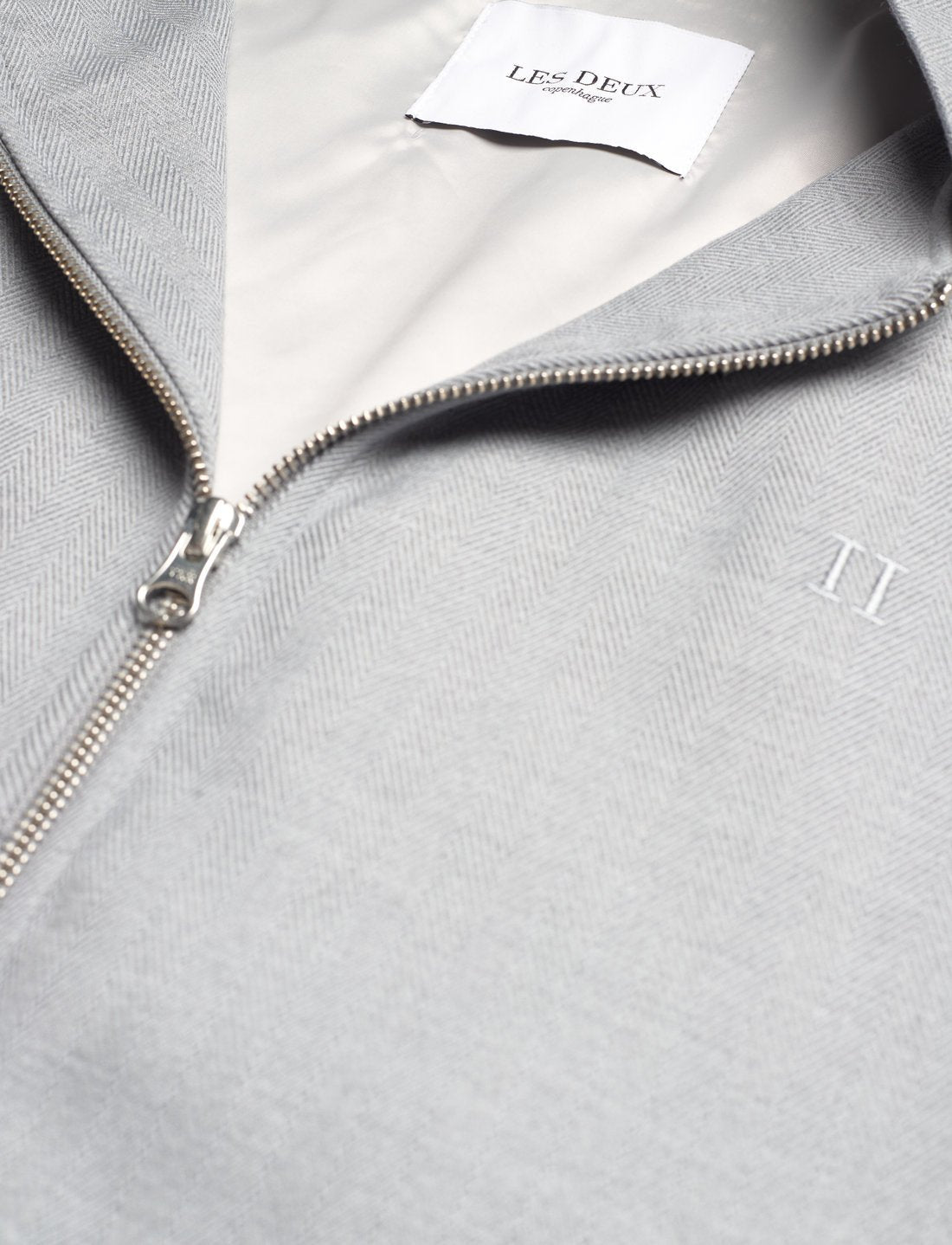 Les Deux - Como Bomber Jacket - Light Grey Melange/Snow Melange-Vestes et Manteaux-LDM610082