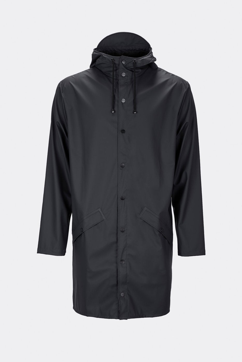 Rains - Long Jacket - Veste longue imperméable noire - UNISEXE-Vestes et Manteaux-1202