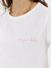 Maison Labiche - Classic Tee Shirt Not Your Baby/Gots White-Tops-
