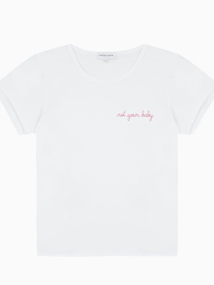 Maison Labiche - Classic Tee Shirt Not Your Baby/Gots White-Tops-