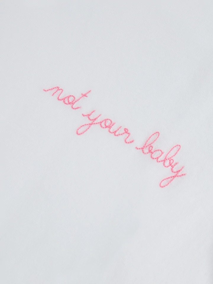 Maison Labiche - Classic Tee Shirt Not Your Baby/Gots White-Tops-