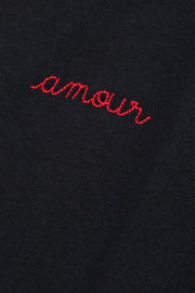 Maison Labiche Femme - T-shirt Poitou Amore / Gots - Black-Tops-MMREAUMURTRUTH