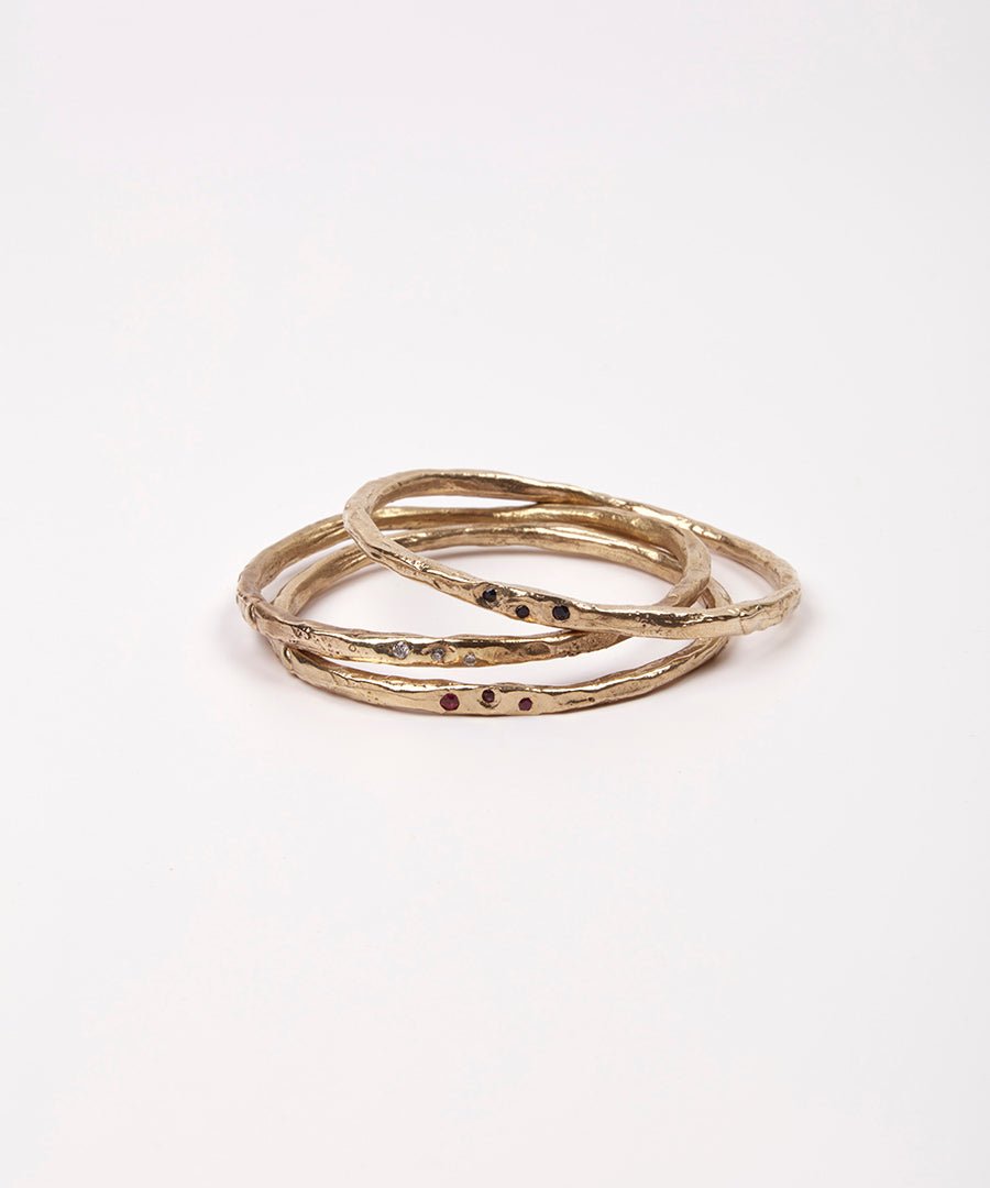 Maison Mönik - Jonc précieux 3 Rubis-Accessoires-