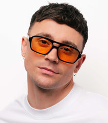 MessyWeekend - Burt Sunglasses - Black Orange-Accessoires-BUBKOR