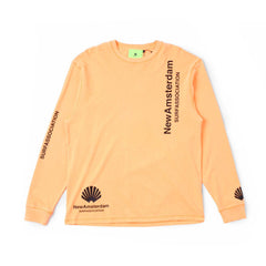 New Amsterdam - Longsleeve Logo Lourd - Orange et Noir-T-shirts-2302085002