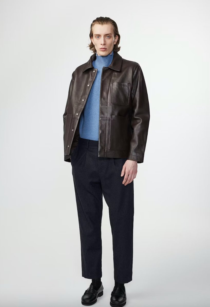 NN07 - Bill Pant 1630 - Tapered Leg Trouser L32 - Navy Blue-Pantalons et Shorts-2271630106