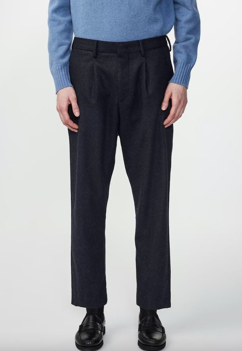 NN07 - Bill Pant 1630 - Tapered Leg Trouser L32 - Navy Blue-Pantalons et Shorts-2271630106