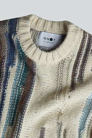 NN07 - Brady Intarsia Sweater 6524 Ecru Multi-Pulls et Sweats-2276524652
