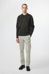 NN07 - Harald Knitted Polo 6530 - Dark Army-Pulls et Sweats-2326530629