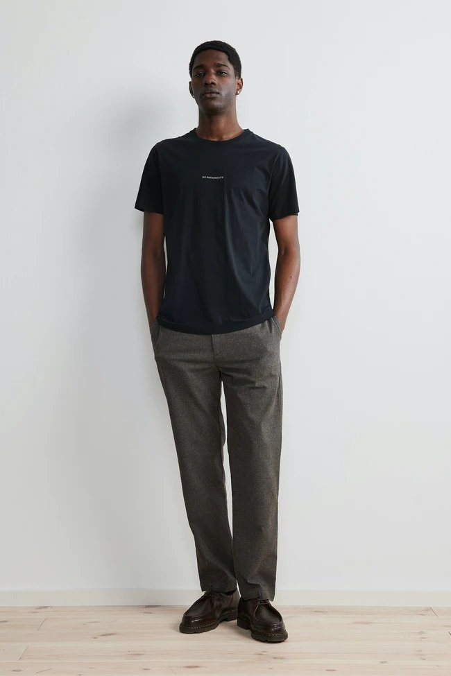 NN07 - Ethan Print Tee 3208 - Black-T-shirts-2023208350