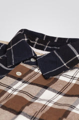 Norse Projects - Algot Mixed Flannel Check - Beech Green-Chemises-N40-0606