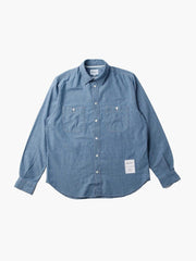 Norse Projects - Silas Chambray Tab Series - Indigo-Chemises-N40-0582