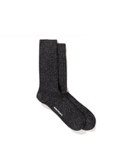 Norse Projects - Bjarki Neps Socks - Charcoal Melange-chaussettes-N82-0008