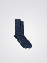 Norse Projects - Bjarki Neps Socks - Dark Navy-chaussettes-N82-0008