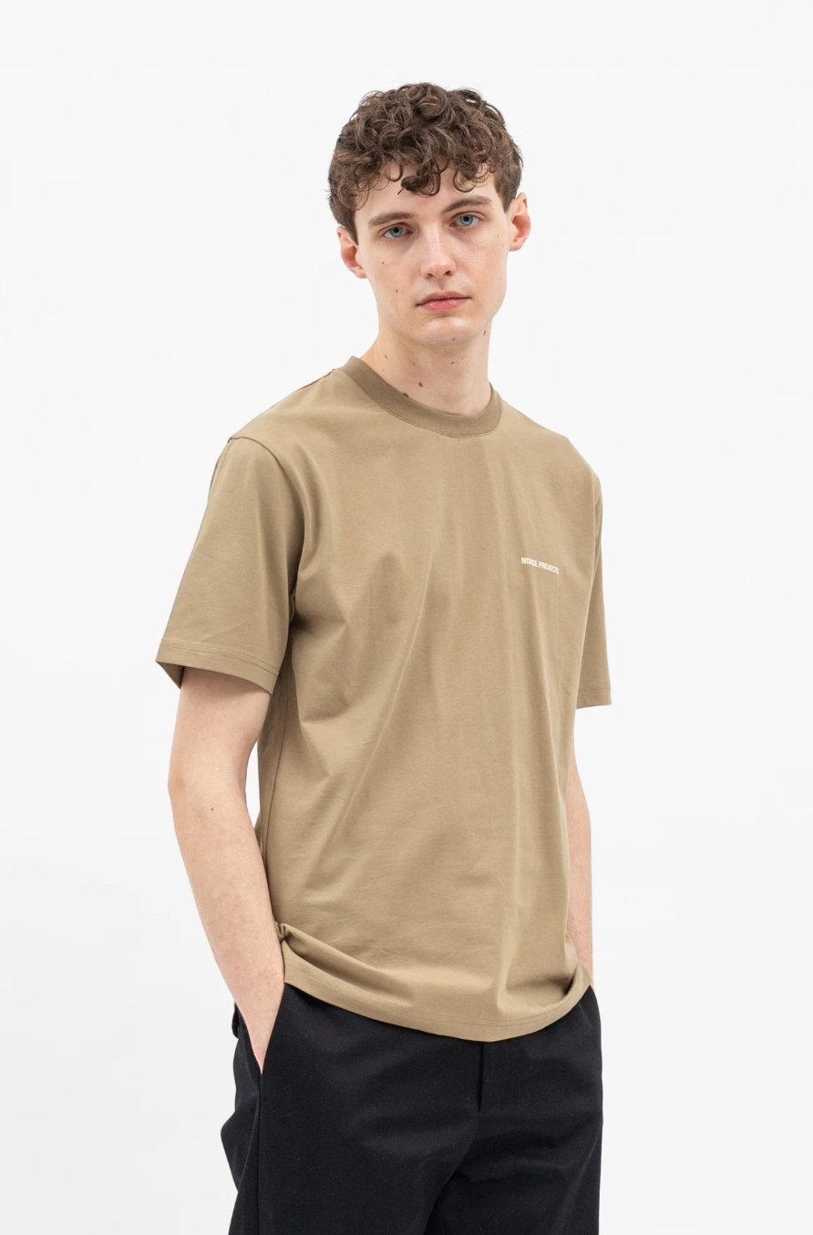 Norse Projects - Johannes Standard Logo - Utility Khaki-T-shirts-N01-0606