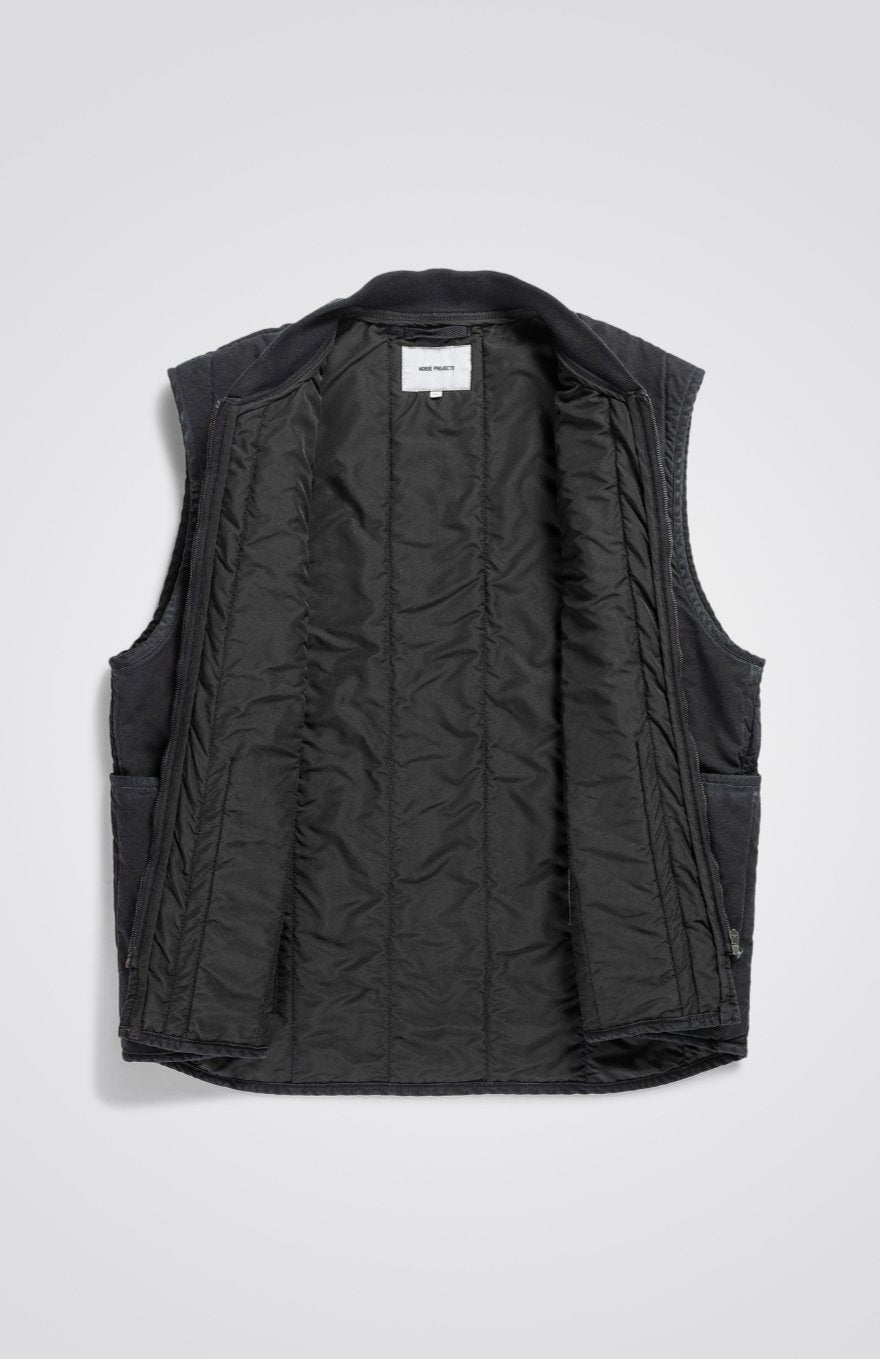Norse Projects - Peter Canvas Vest - Black-Vestes et Manteaux-N50-0208