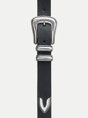 Nudie Jeans Co - Western Silver Belt - B01/Black - Ceinture Noir-Accessoires-181062