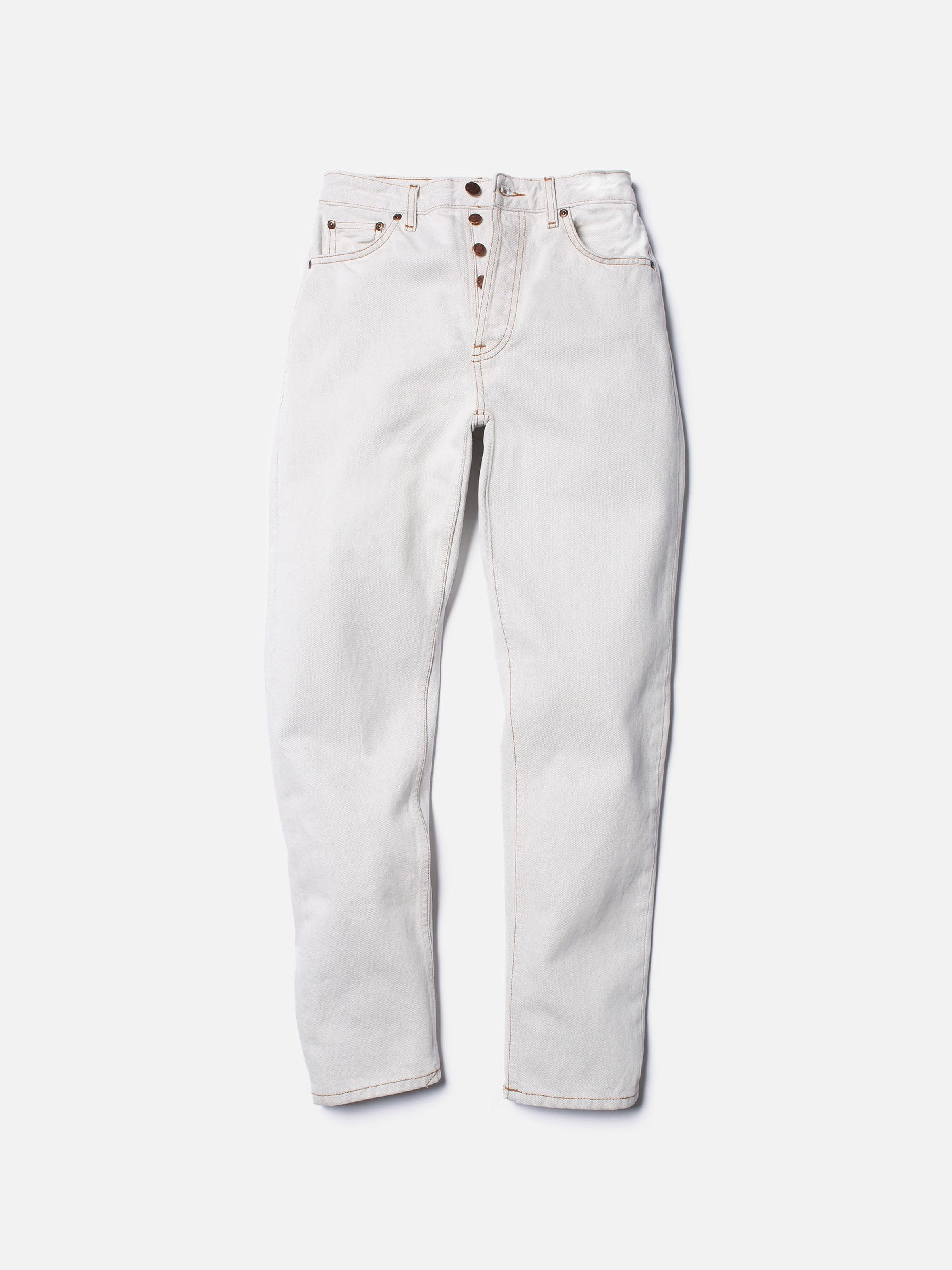 Nudie Jeans - Breezy Britt Jeans - Clay White-Jupes et Pantalons-114216