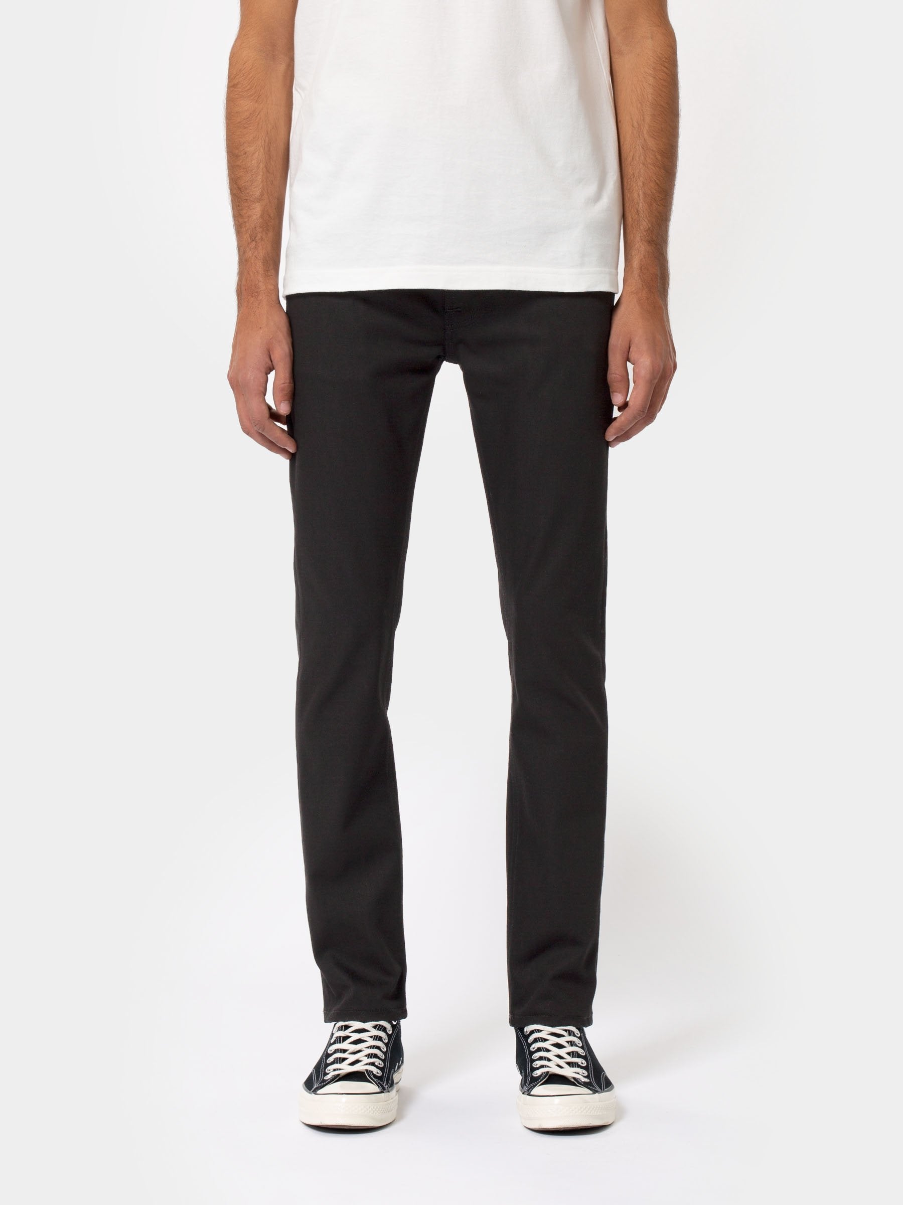 Nudie Jeans Co - Thin Finn Dry Cold Black - Jean Slim Noir-Pantalons et Shorts-112303