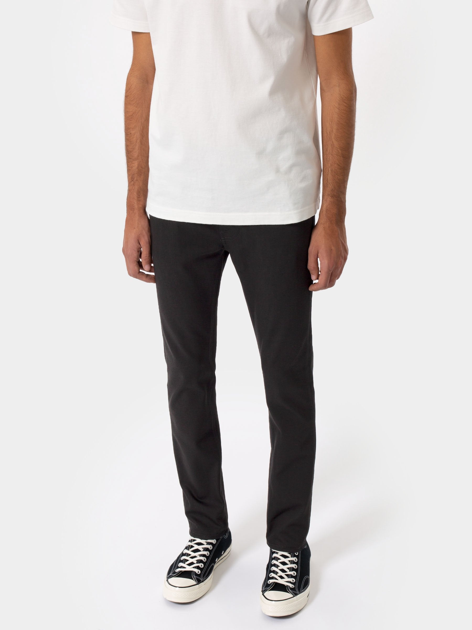 Nudie Jeans Co - Thin Finn Dry Cold Black - Jean Slim Noir-Pantalons et Shorts-112303