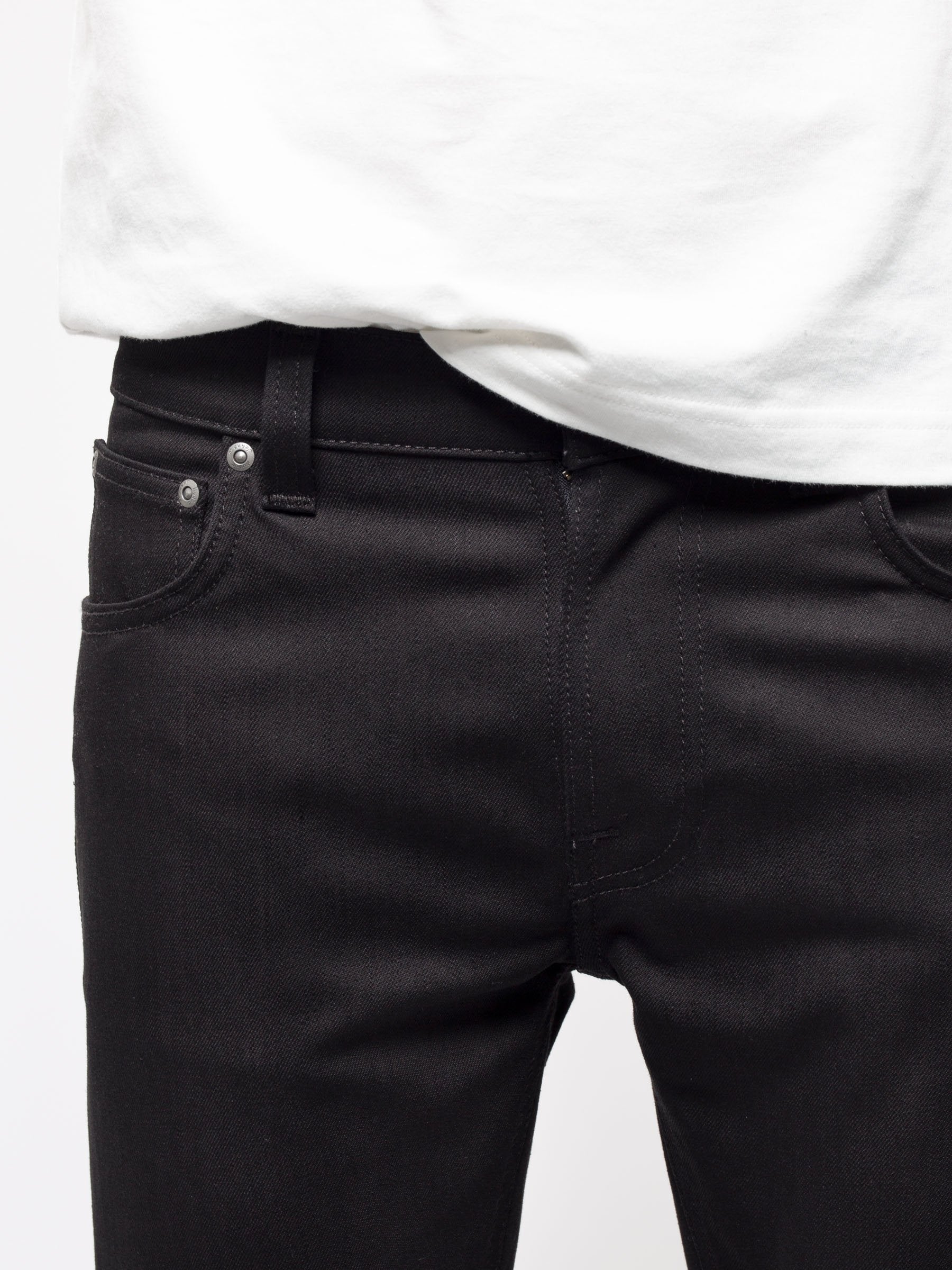 Nudie Jeans Co - Thin Finn Dry Cold Black - Jean Slim Noir-Pantalons et Shorts-112303