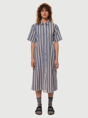 Nudie Jeans - Lotten Denim Dress - Stripe/Red-Robes-140786
