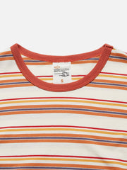 Nudie Jeans Co - T-shirt lova Stripe - Rusty Peach-Tops-131808