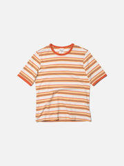 Nudie Jeans Co - T-shirt lova Stripe - Rusty Peach-Tops-131808