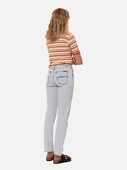 Nudie Jeans Co - T-shirt lova Stripe - Rusty Peach-Tops-131808