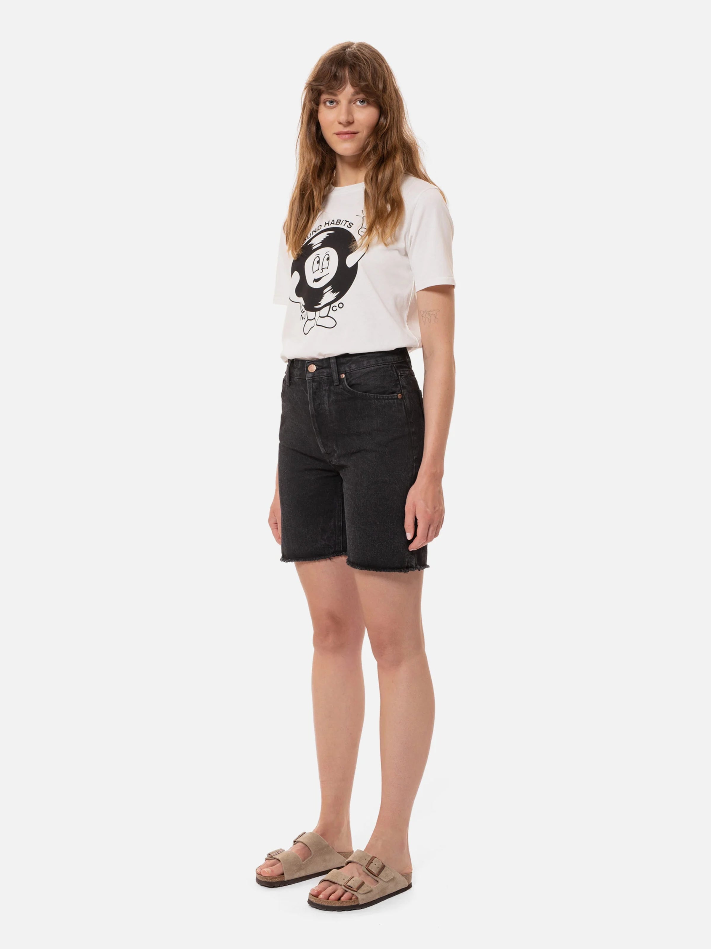 Nudie Jeans Co - T-shirt Sound Habits Joni - Off white-Tops-131830