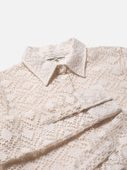 Nudie Jeans - Doris Lace Shirt - Egg White-Tops-140779