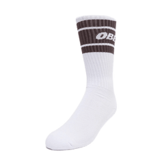 Obey - Cooper II Socks - White / Java Brown-Accessoires-A652700
