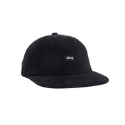 Obey - Cord Label 6 Panel Strapback Cap - Black-Accessoires-100580355