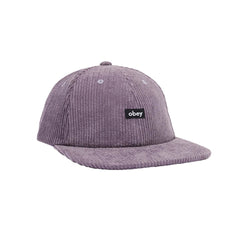 Obey - Cord Label 6 Panel Strapback Cap - Wineberry-Accessoires-100580355