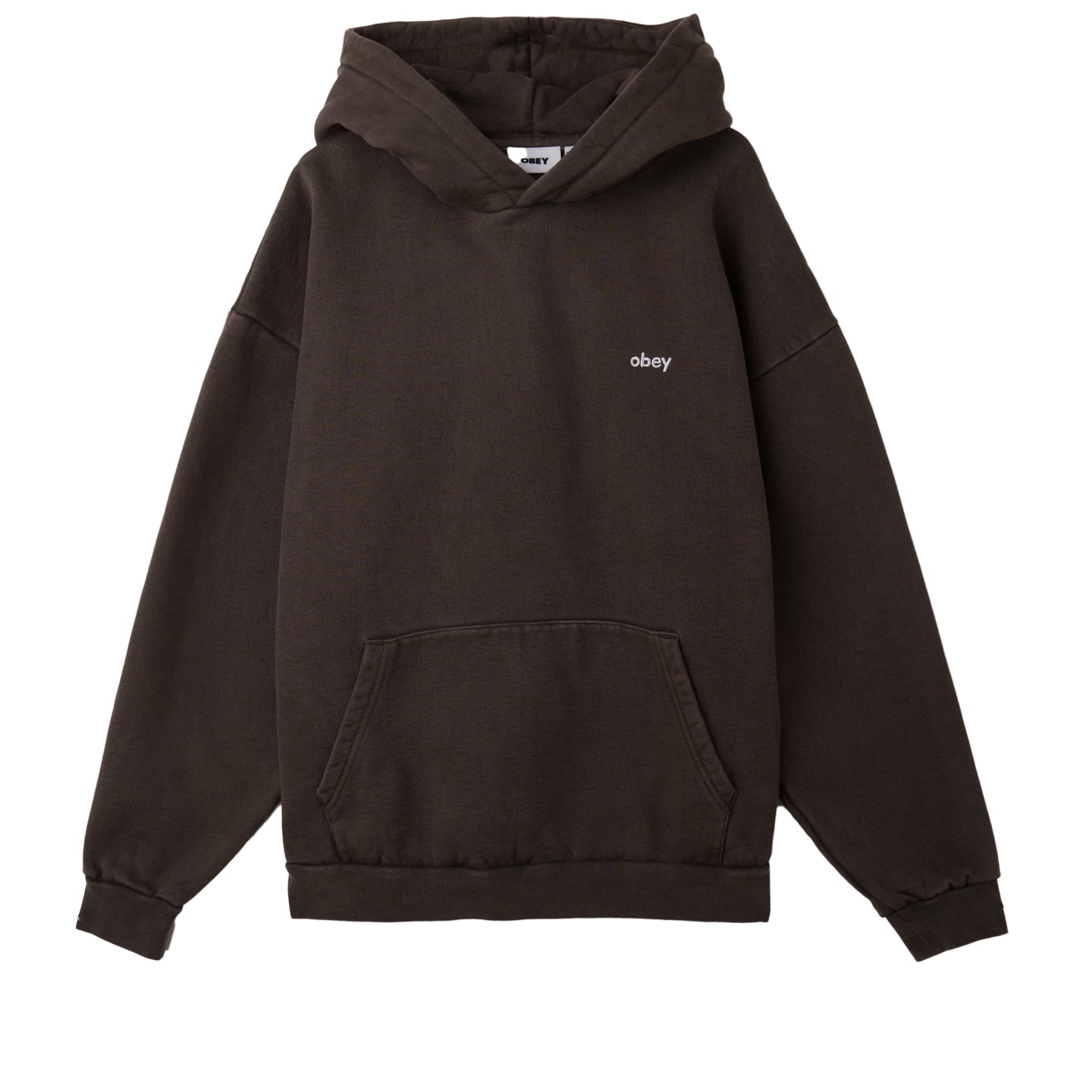 Obey - Lowercase Pigment Hood - Pigment Java Brown-Pulls et Sweats-112470194
