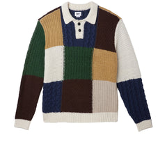 Obey - Oliver Patchwork Sweater - Unbleached Multi-Pulls et Sweats-151000074