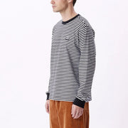 Obey - Established Works Eyes Stripe Long Sleeve Tee - Black Multi-T-shirts-131030119