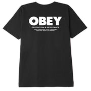 Obey - Opposition & Resistance Tee - Black-T-shirts-165263234