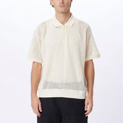 Obey - Rolling Button-Up Polo SS - Unbleached-T-shirts-131090077