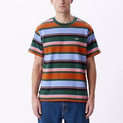 Obey - Storming Stripe Tee SS - Dark Cedar Multi-T-shirts-131080336-DCD