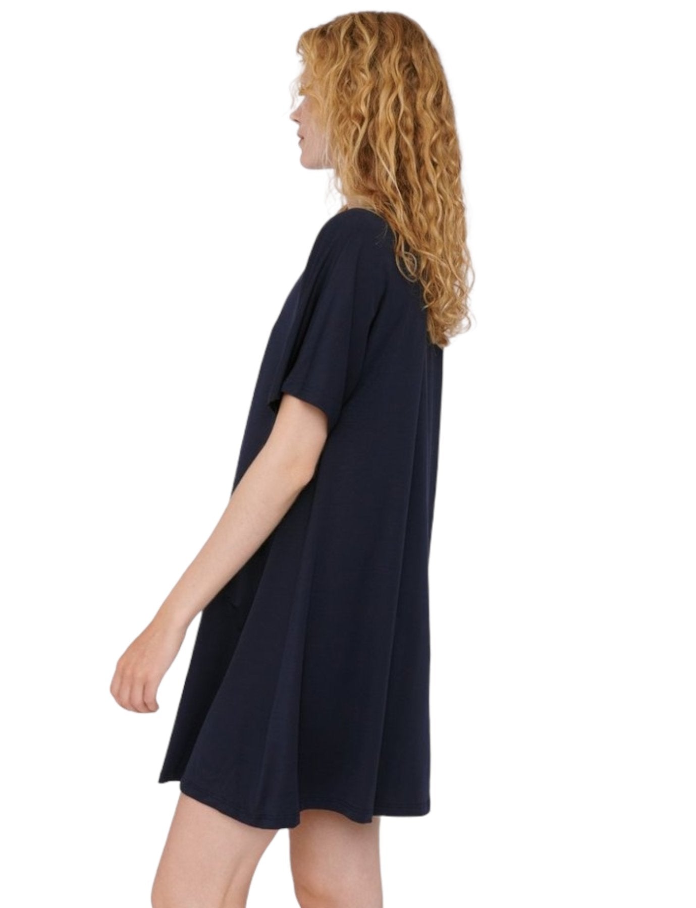 Organic Basics - Tencel - Lite T-shirt Dress Navy-Robes-