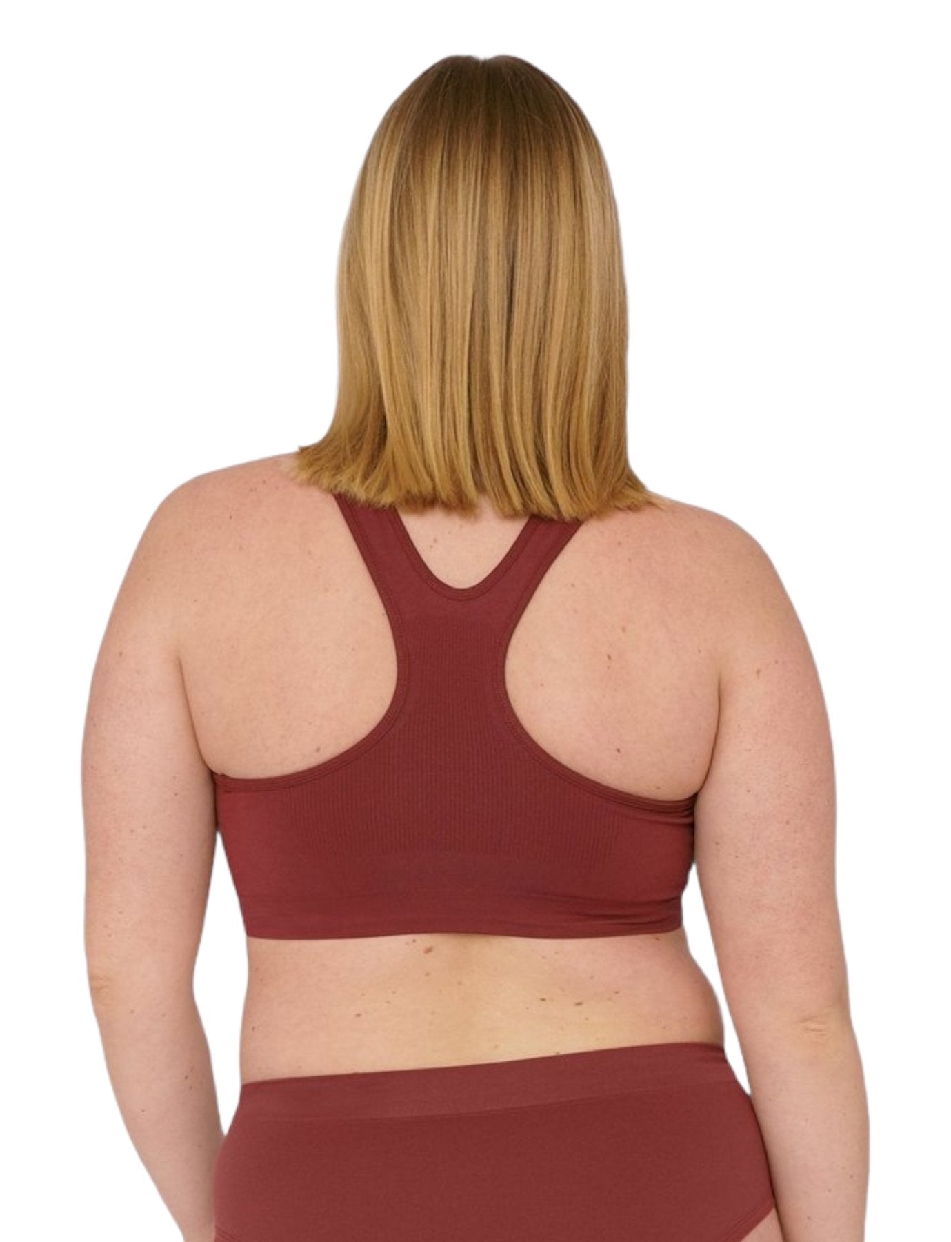 Organic Basics - Silver Tech Active - Workout Bra Burgundy-Sous-Vêtements-
