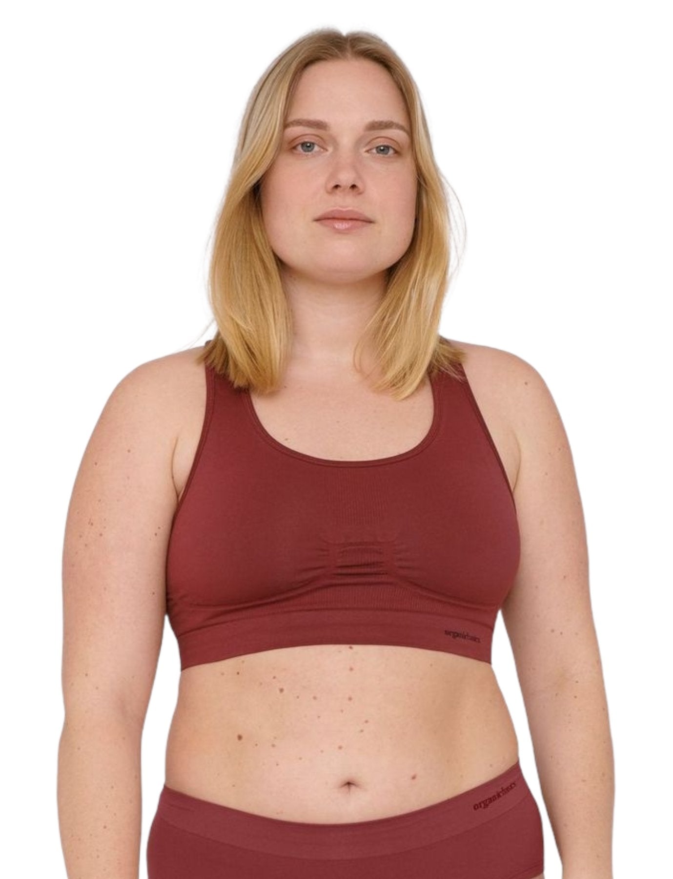 Organic Basics - Silver Tech Active - Workout Bra Burgundy-Sous-Vêtements-