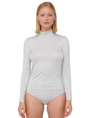 Organic Basics - Soft Touch - Lite Turtle Neck Cloudy Blue-Tops-
