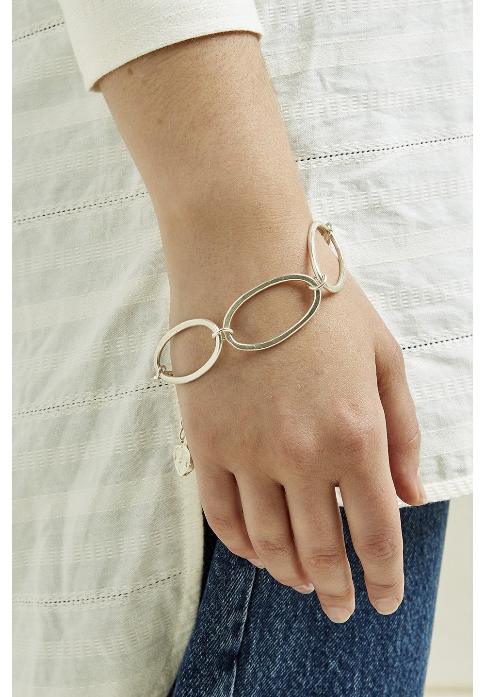 People Tree - Hand Made - Bracelet Ovales - Argent-Accessoires-