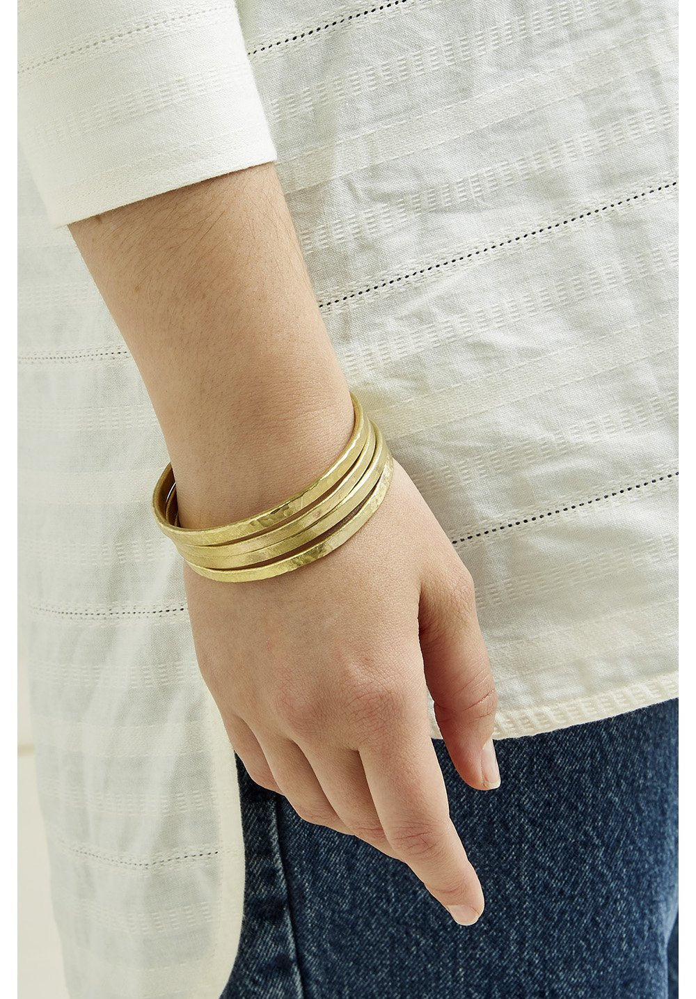 People Tree - Hand Made - Bracelets Empilables - Laiton-Accessoires-