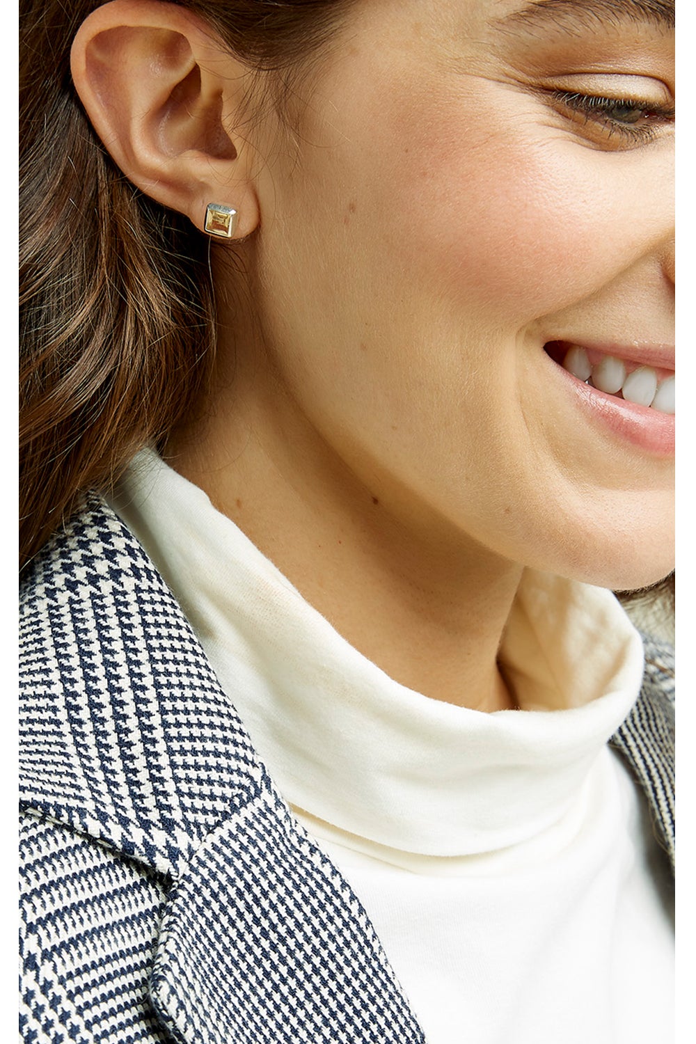 People Tree - Hand Made - Golden Quartz Stud Earrings-Accessoires-Y491UA.GN1